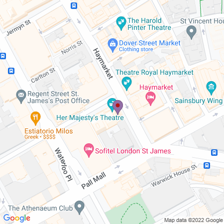 Her Majesty's Theatre (His Majesty's Theatre) - Beliggenhed