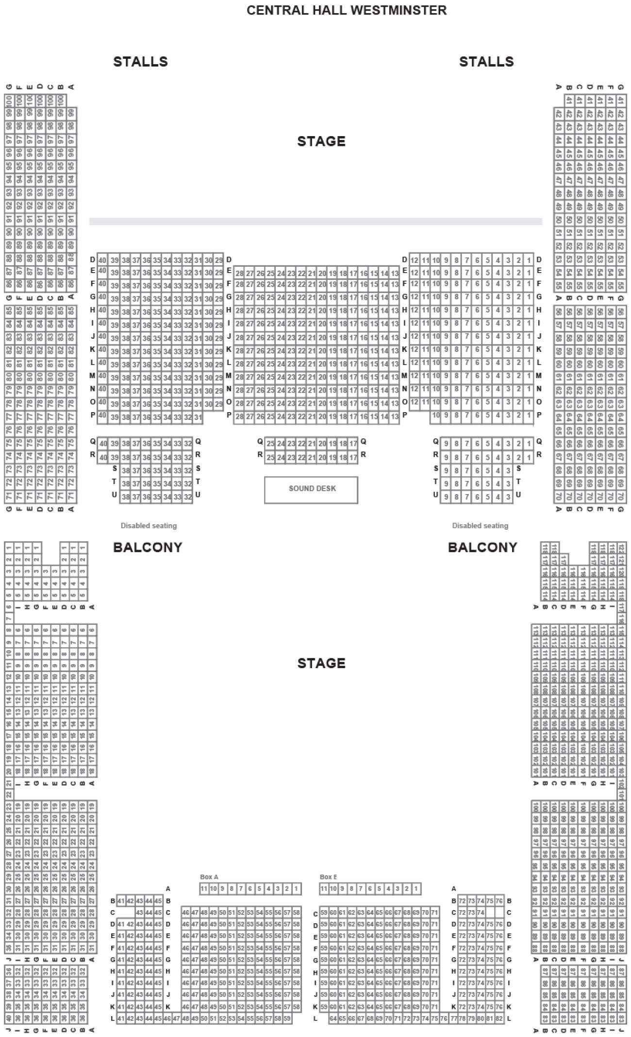 Central Hall Westminster Salsplan