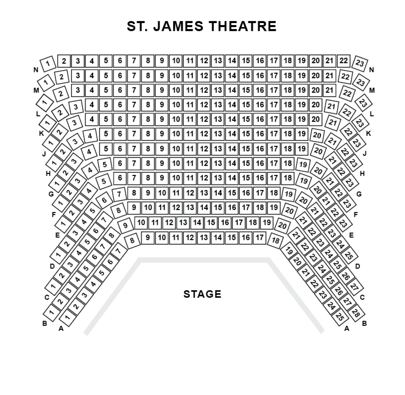 St. James Theatre Salsplan